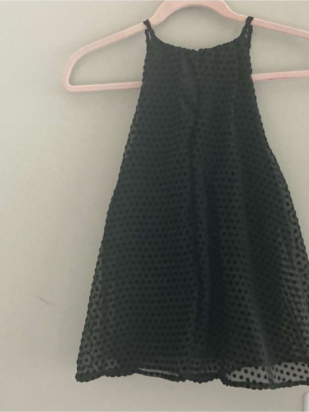 Allison Joy Black Polka Dot Halter Top